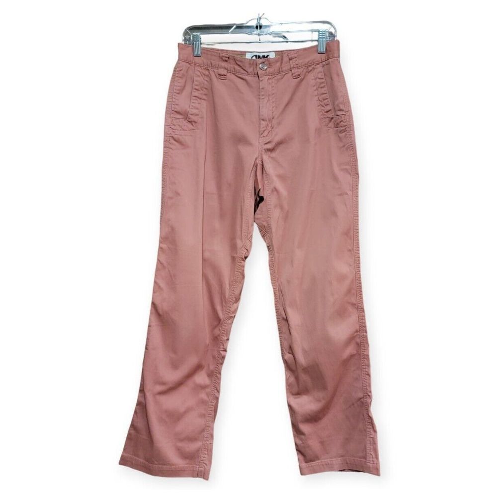 Mountain Khaki Mens Pants Size 31x32 Pink Hiking Outdoor Pants
